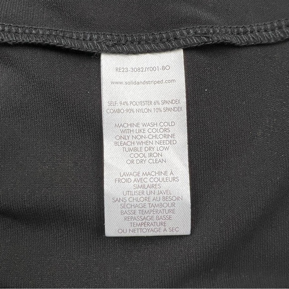 Solid & Striped Gina Dress Halter Bodycon Fitted Black  Mini Dress - Size XS - Picture 7 of 7